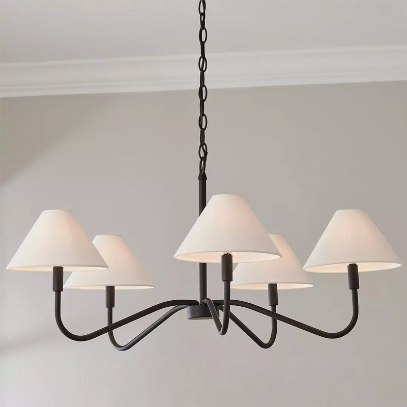 Thalia Linen Shaded Chandelier