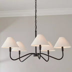 Thalia Linen Shaded Chandelier