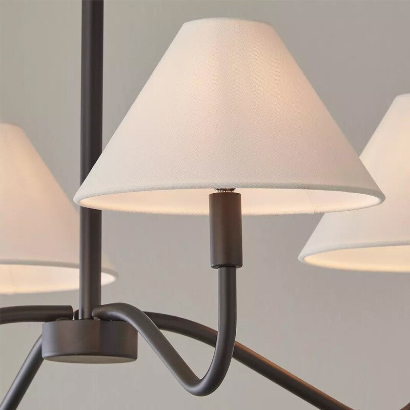Thalia Linen Shaded Chandelier