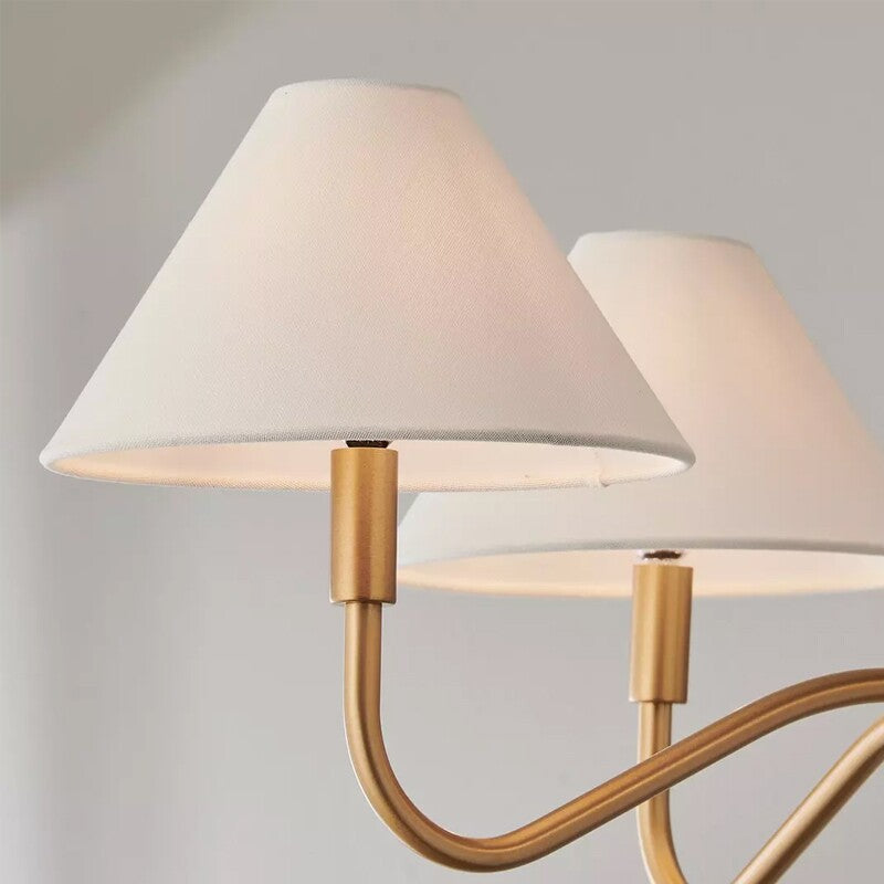Thalia Linen Shaded Chandelier