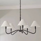 Thalia Linen Shaded Chandelier