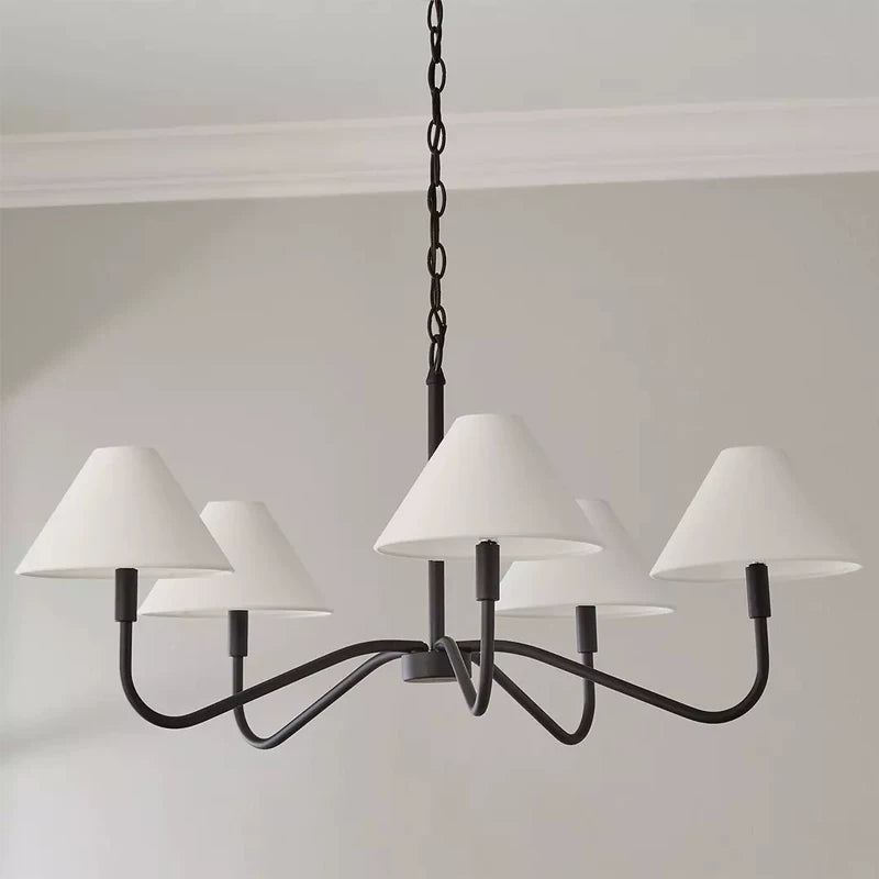 Thalia Linen Shaded Chandelier