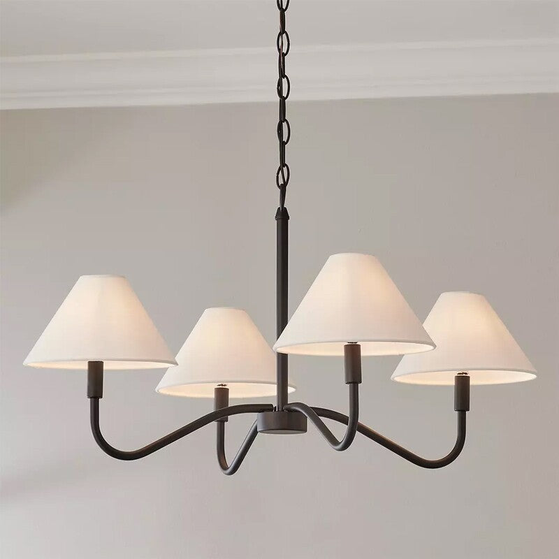 Thalia Linen Shaded Chandelier