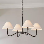 Thalia Linen Shaded Chandelier