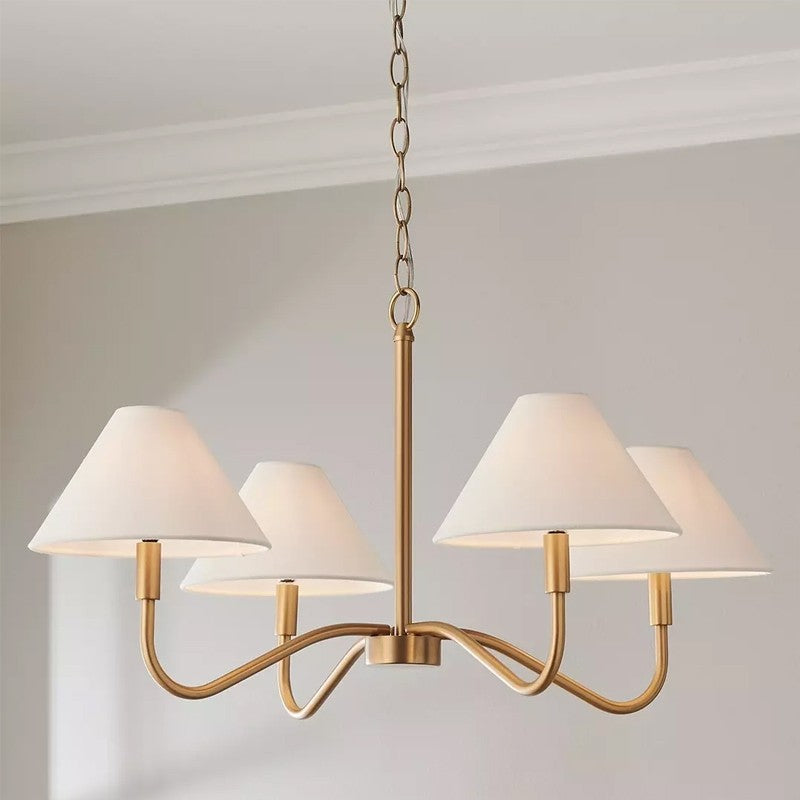 Thalia Linen Shaded Chandelier