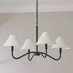 Thalia Linen Shaded Chandelier