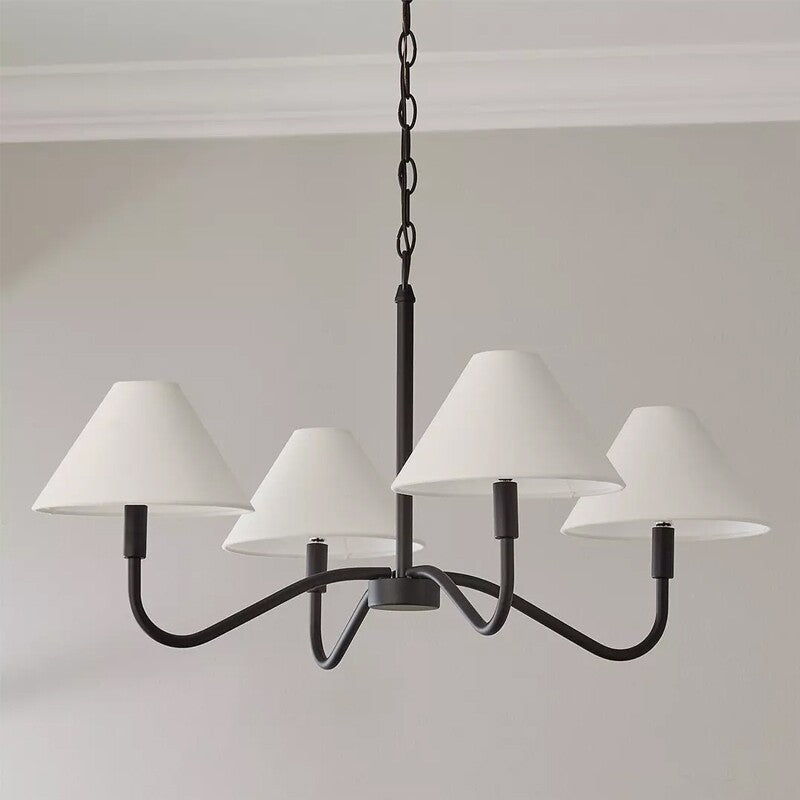 Thalia Linen Shaded Chandelier