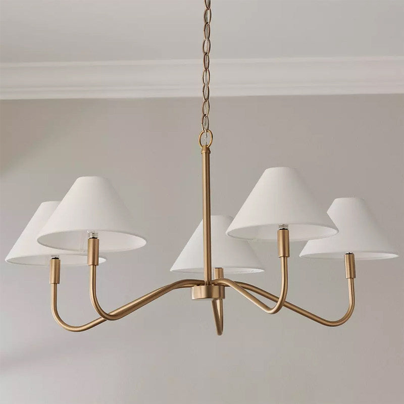 Thalia Linen Shaded Chandelier