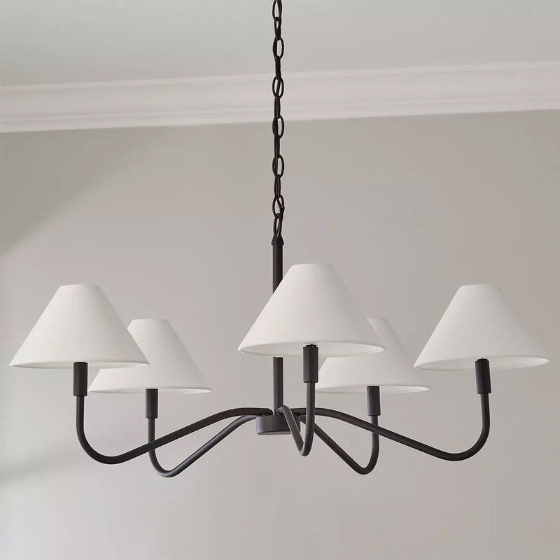Thalia Linen Shaded Chandelier