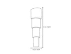 Large Tiered Alabaster Wall Sconce Line Art Dimension Diagram