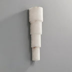 Tiered Cylinder Alabaster Wall Sconce Studio Product Shot