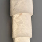 Detail View of Tiered Alabaster Cylinder Layers