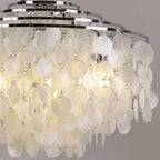 Tiered Brass Capiz Shell Pendant