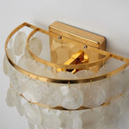 Tiered Brass Shell Flush Mount