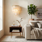 Tiered Brass Shell Flush Mount