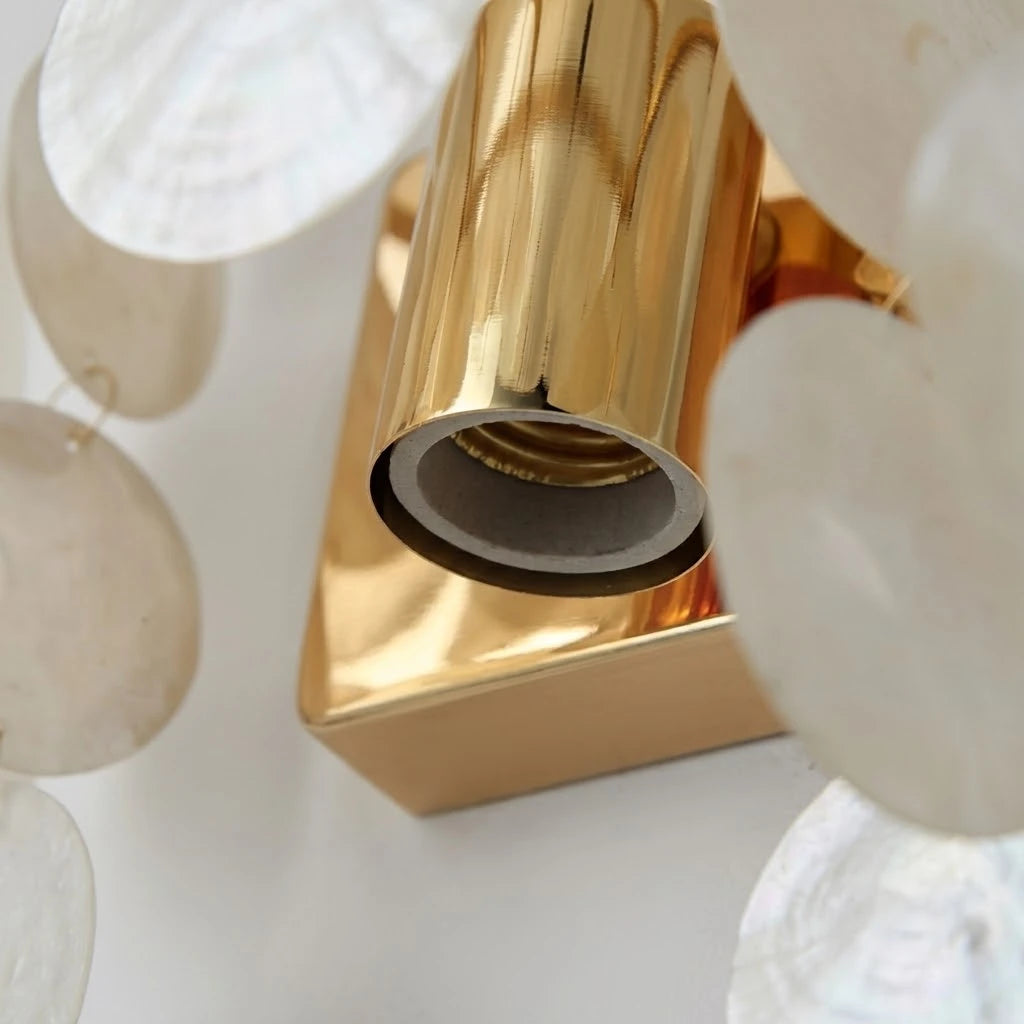 Tiered Brass Shell Flush Mount