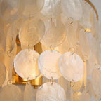 Tiered Brass Shell Flush Mount