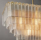Close Up View of Multi-Tier Crystal Rods and Internal Bulbs Structure