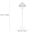 Tiffany-Style Amber Floral Floor Lamp