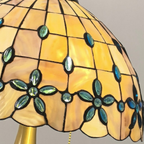 Tiffany-Style Amber Floral Floor Lamp