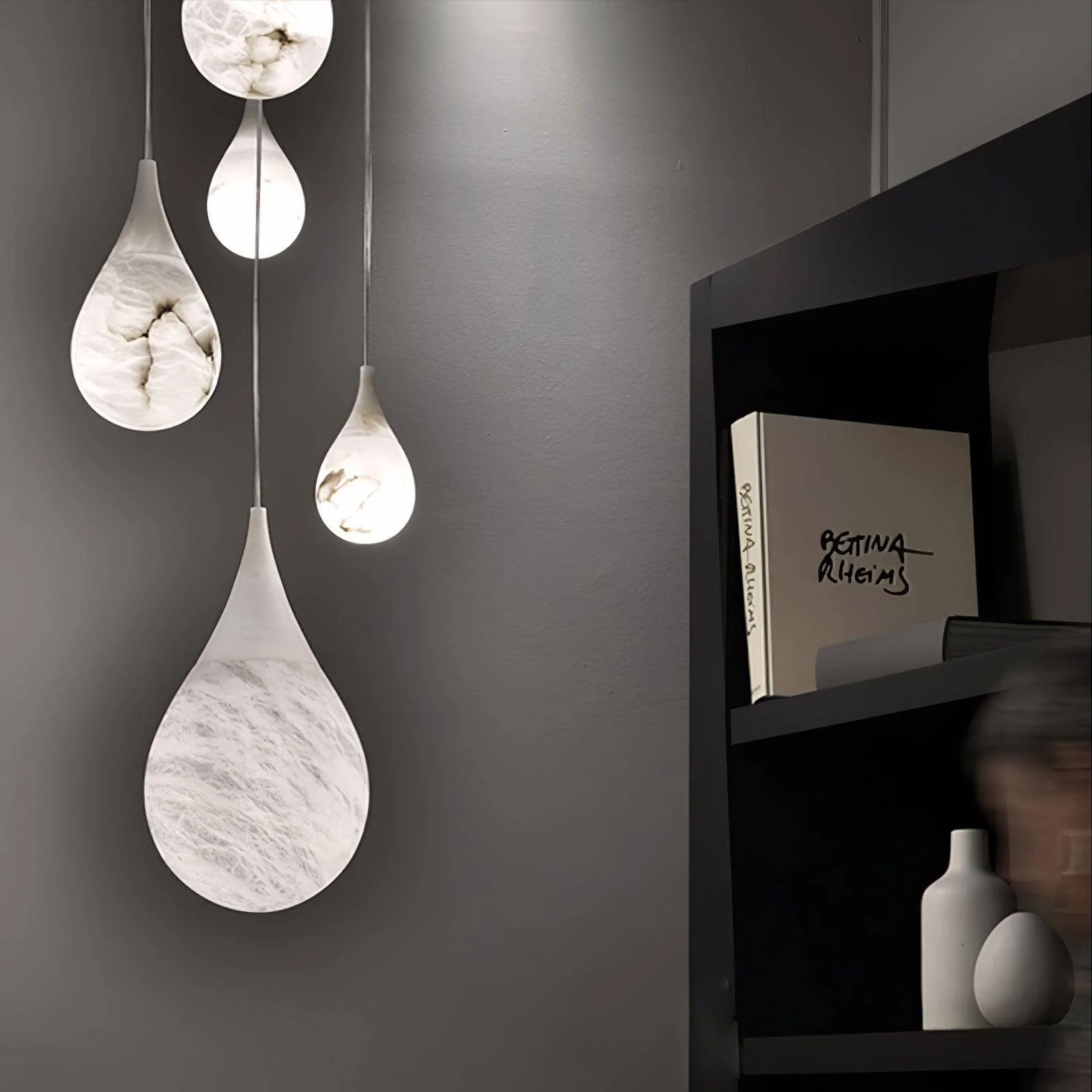 Tova Teardrop Alabaster Pendant Lamp