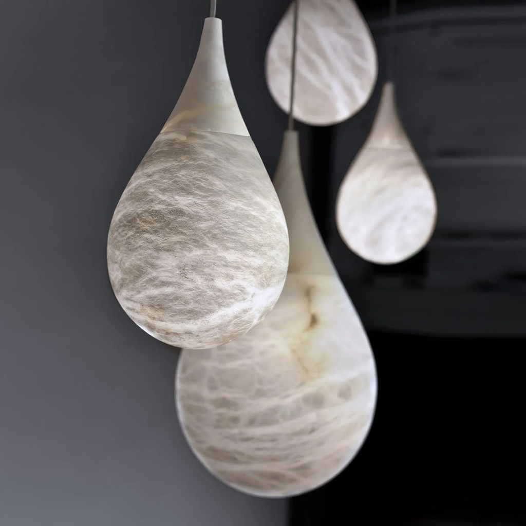 Tova Teardrop Alabaster Pendant Lamp