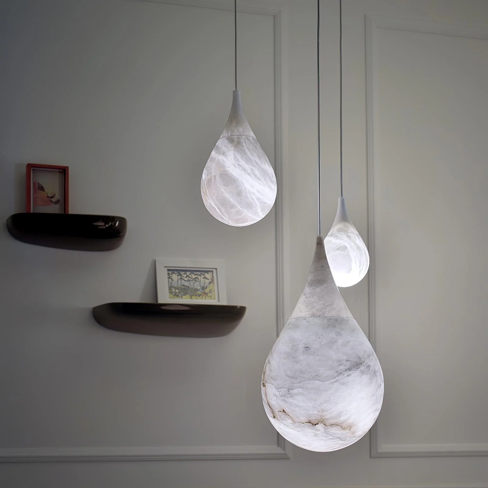Tova Teardrop Alabaster Pendant Lamp