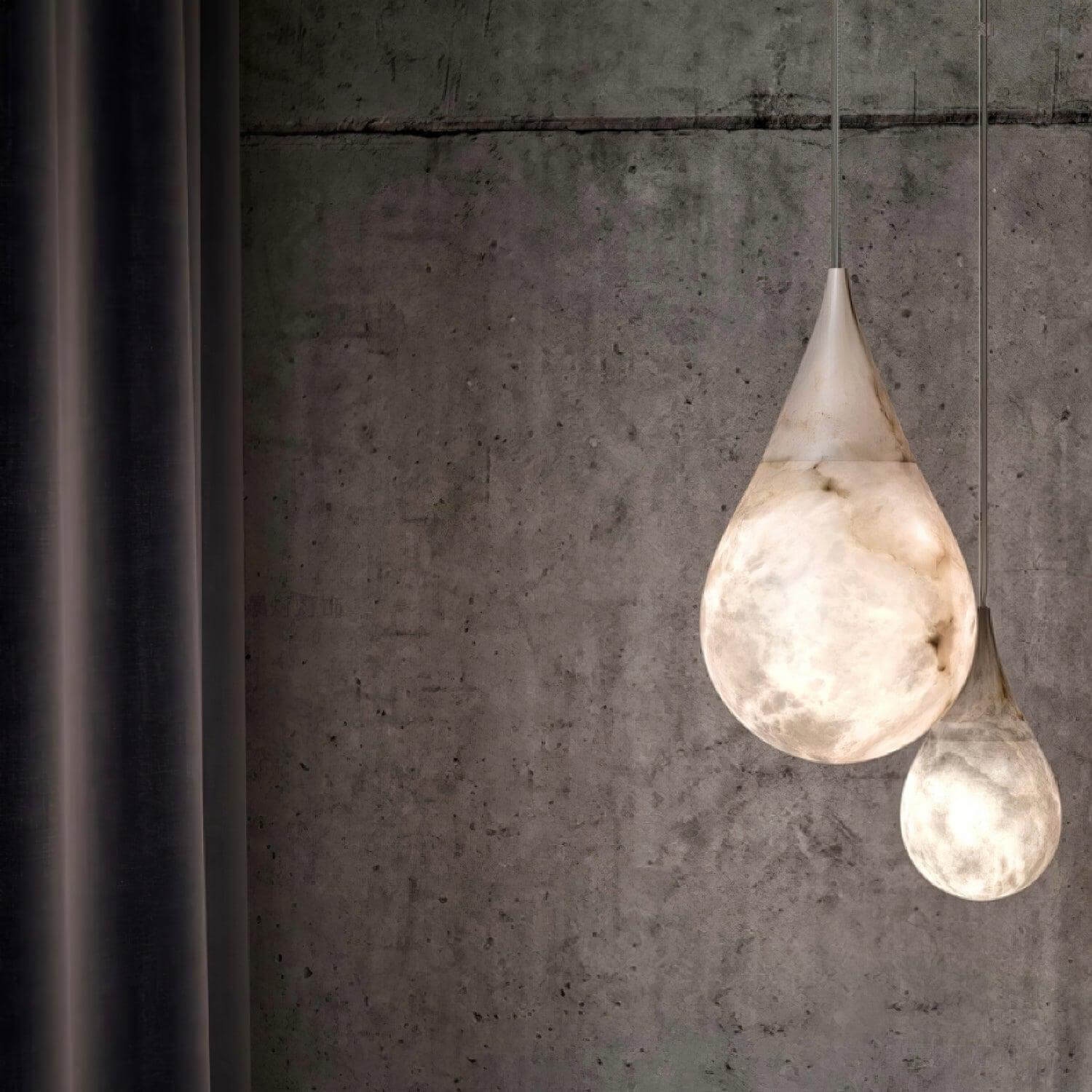 Tova Teardrop Alabaster Pendant Lamp