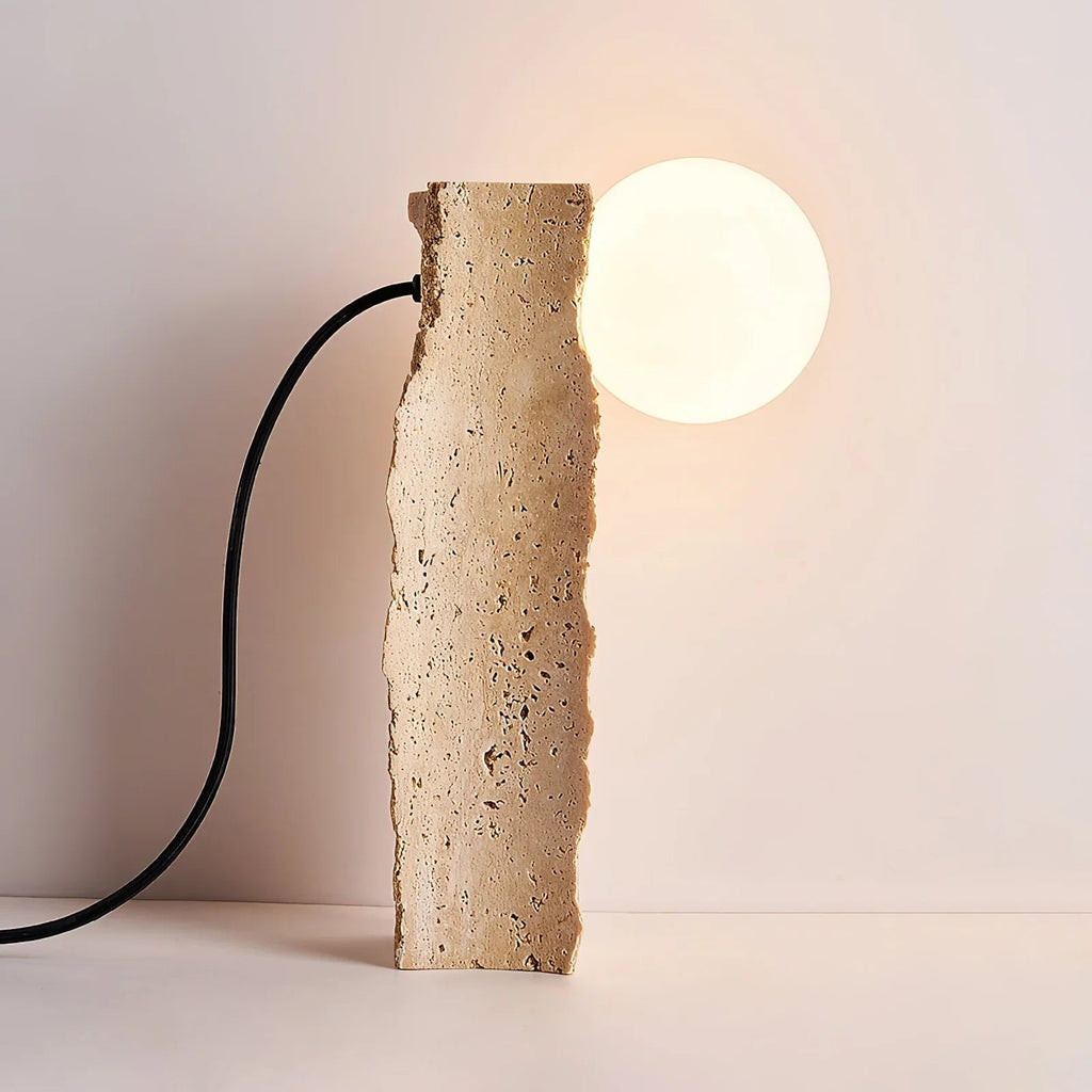 Travertine Conduit Table Lamp