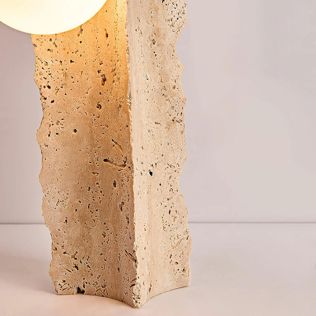 Travertine Conduit Table Lamp