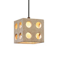 Travertine Cube Pendant Light
