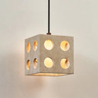 Travertine Cube Pendant Light