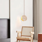 Round Travertine Pendant Light