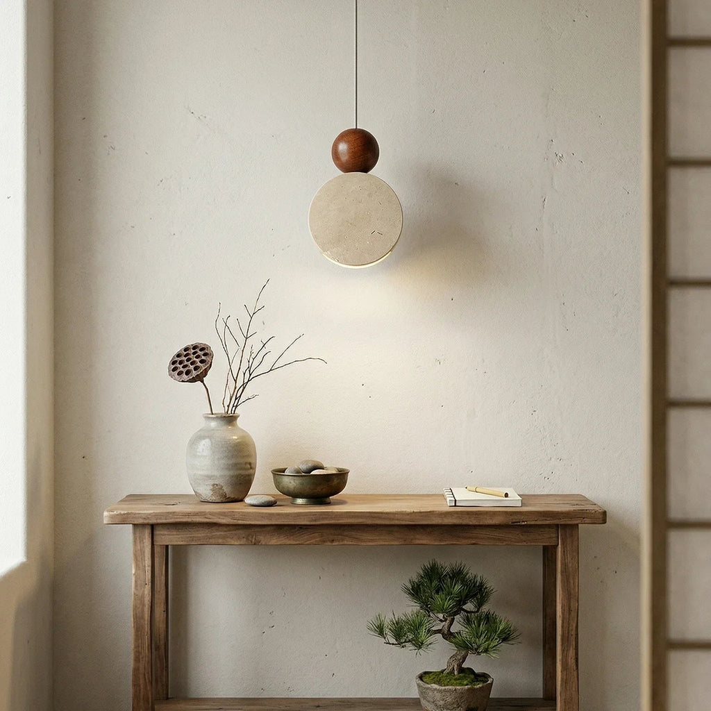 Travertine Liora Tiered Pendant Light