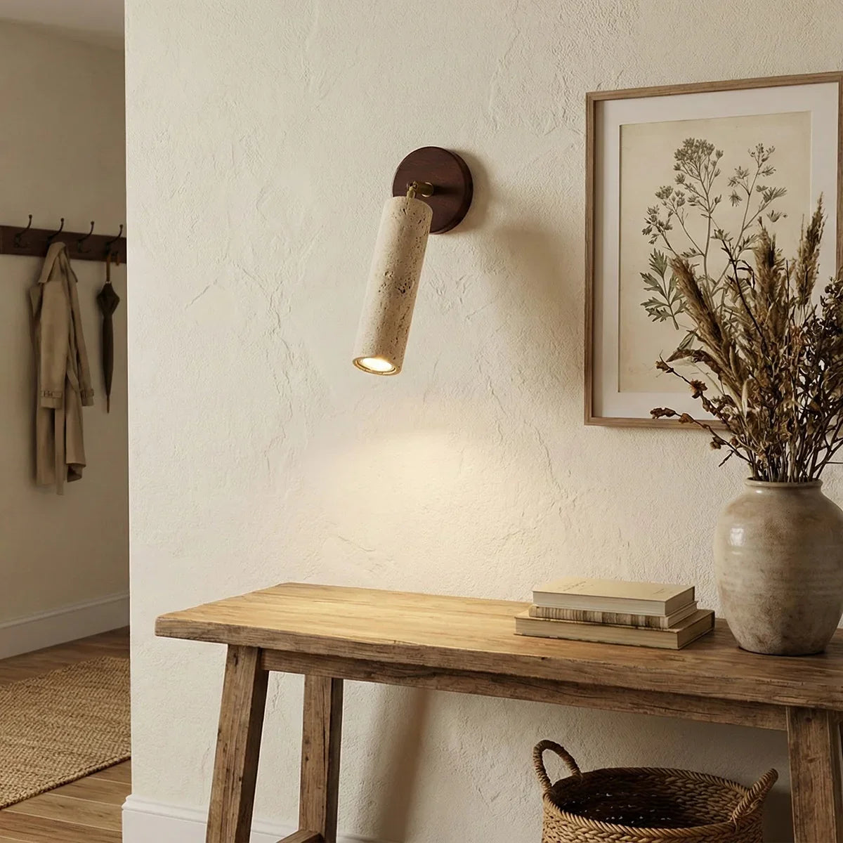 Travertine Mireille Wall Lamp
