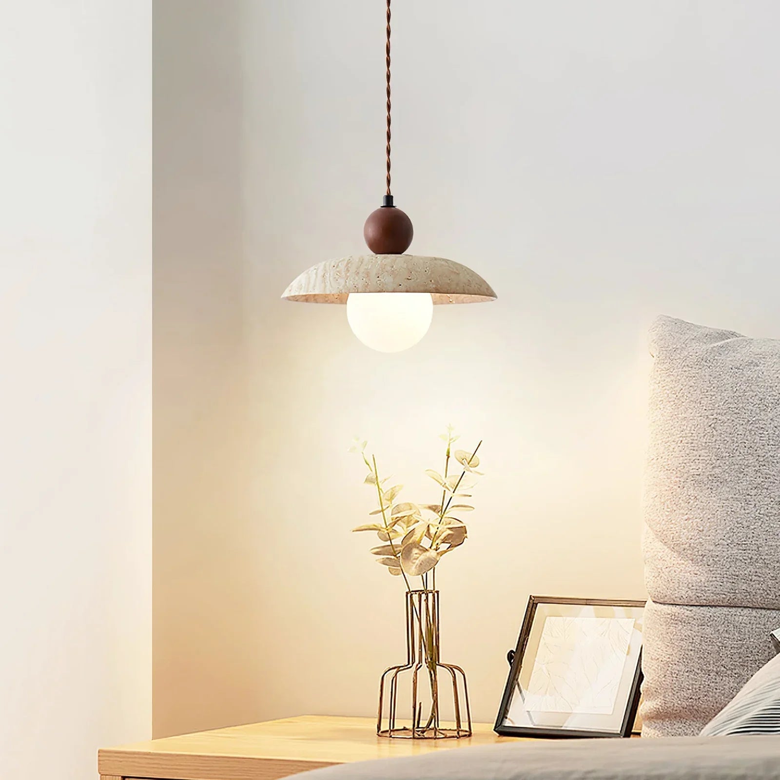 Travertine Soluna Pendant Light