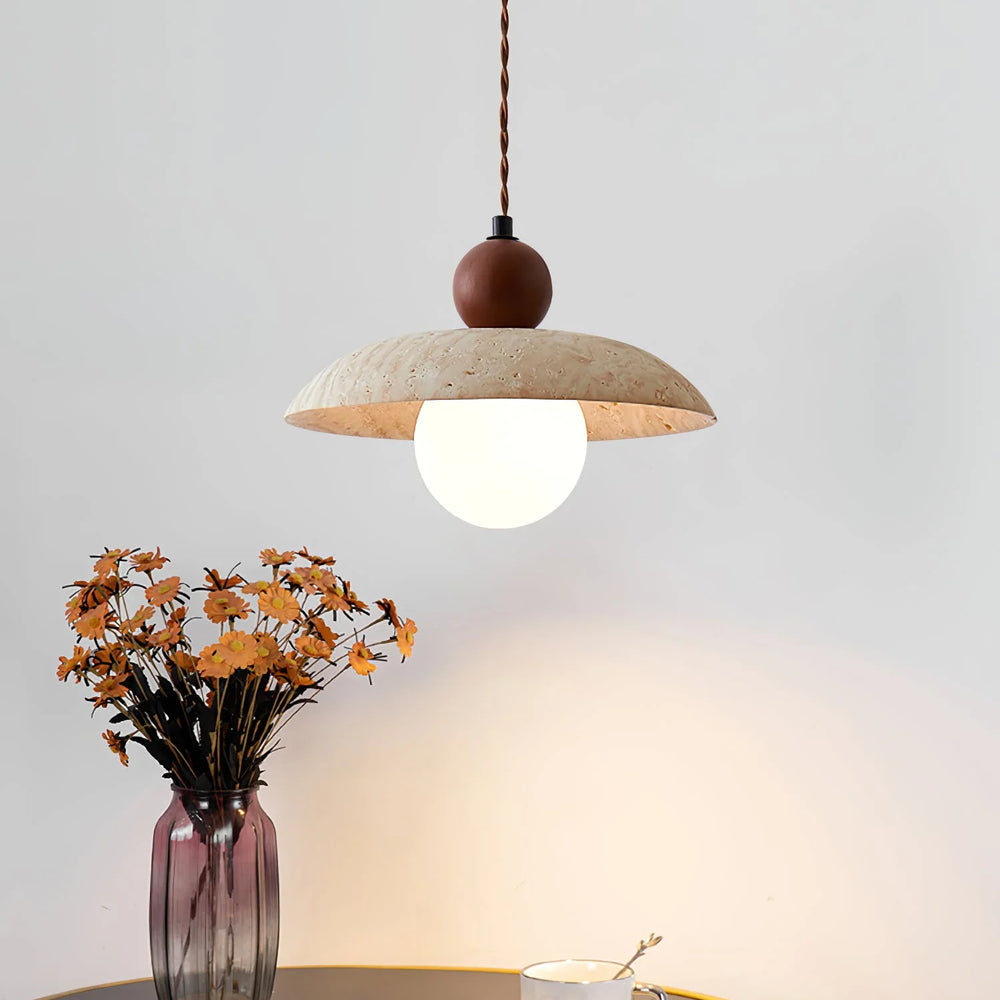 Travertine Soluna Pendant Light