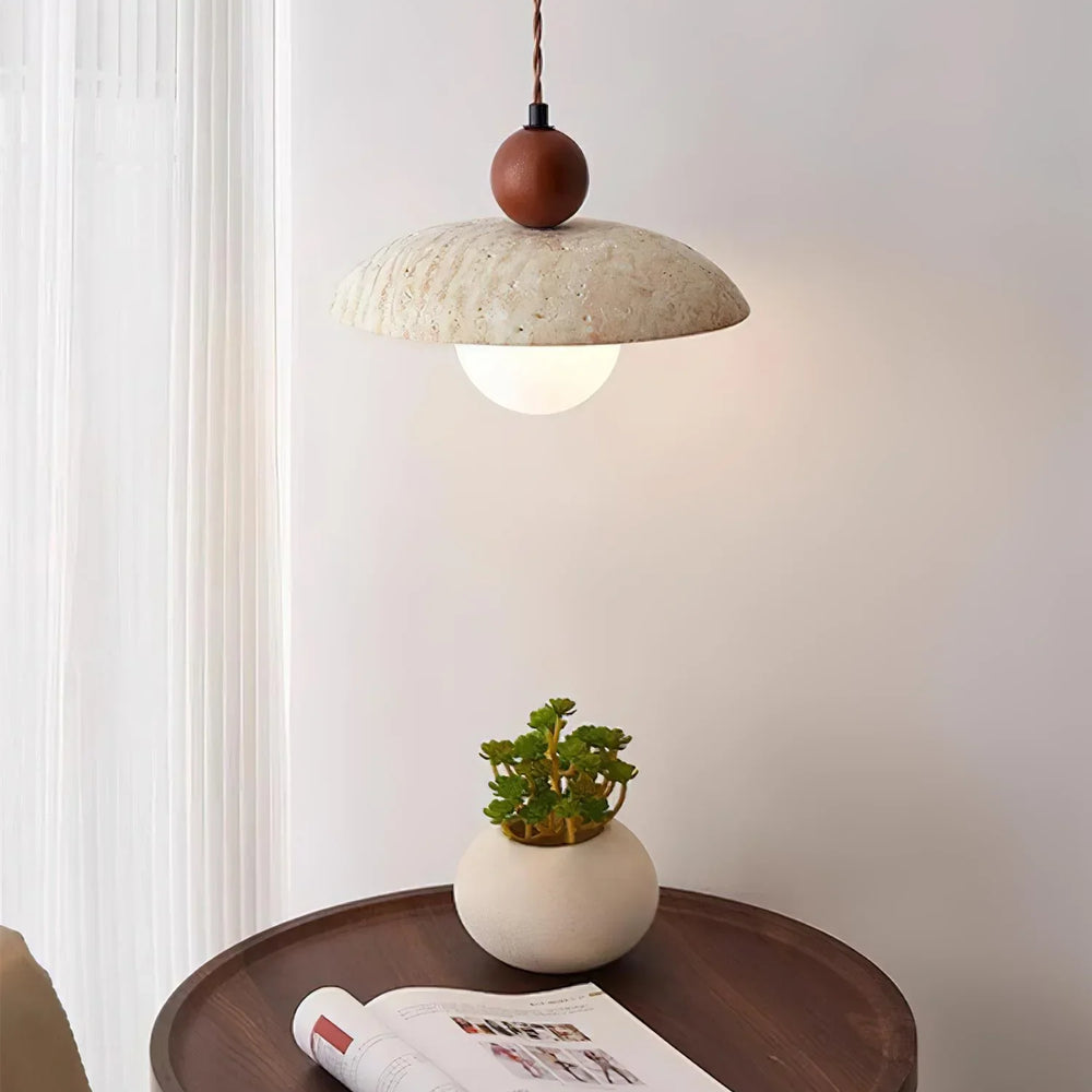 Travertine Soluna Pendant Light