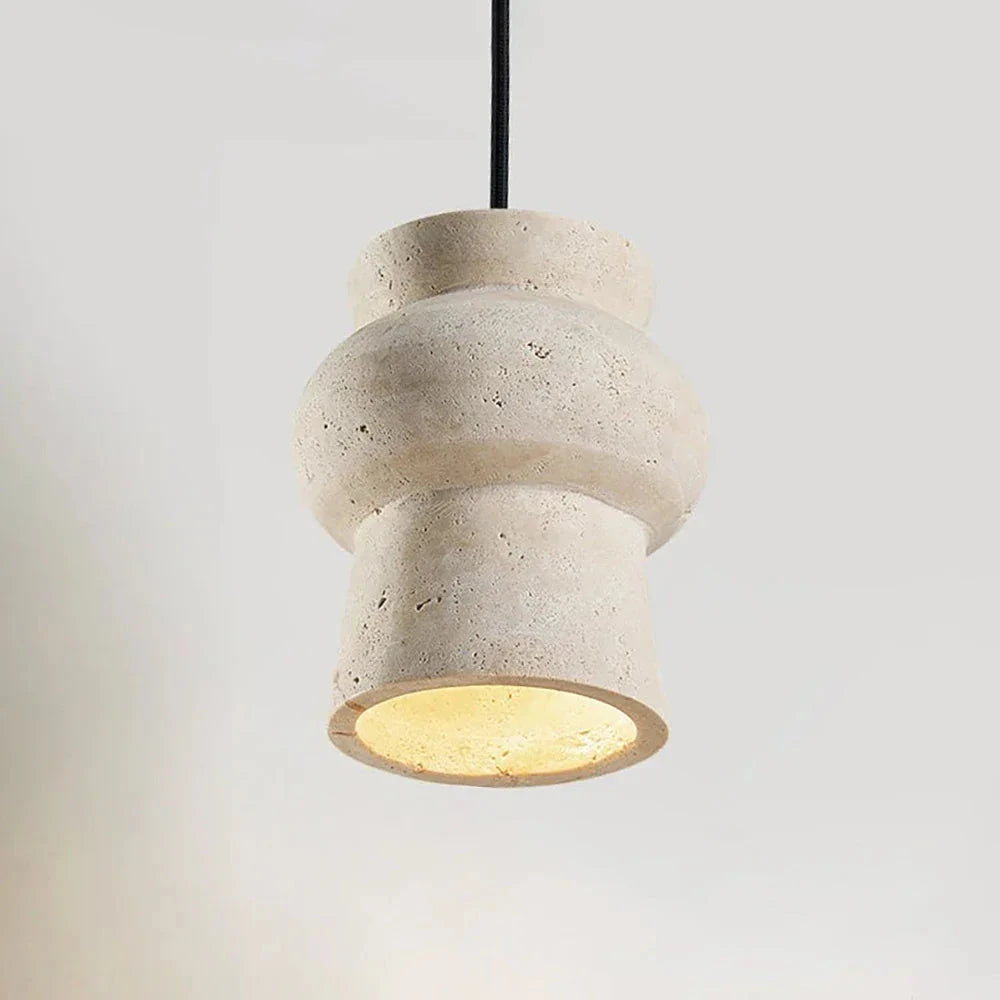 Wabi Sabi Travertine Pendant Light Downlight Studio Shot
