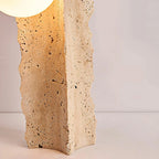 Detail View of Natural Travertine Stone Surface