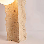Close Up View of Chiseled Travertine Stone Texture