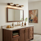 Travertine Duo Wood Wall Light