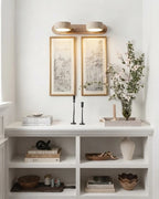 Modern Alabaster Wall Sconce in Minimalist Bathroom Interior