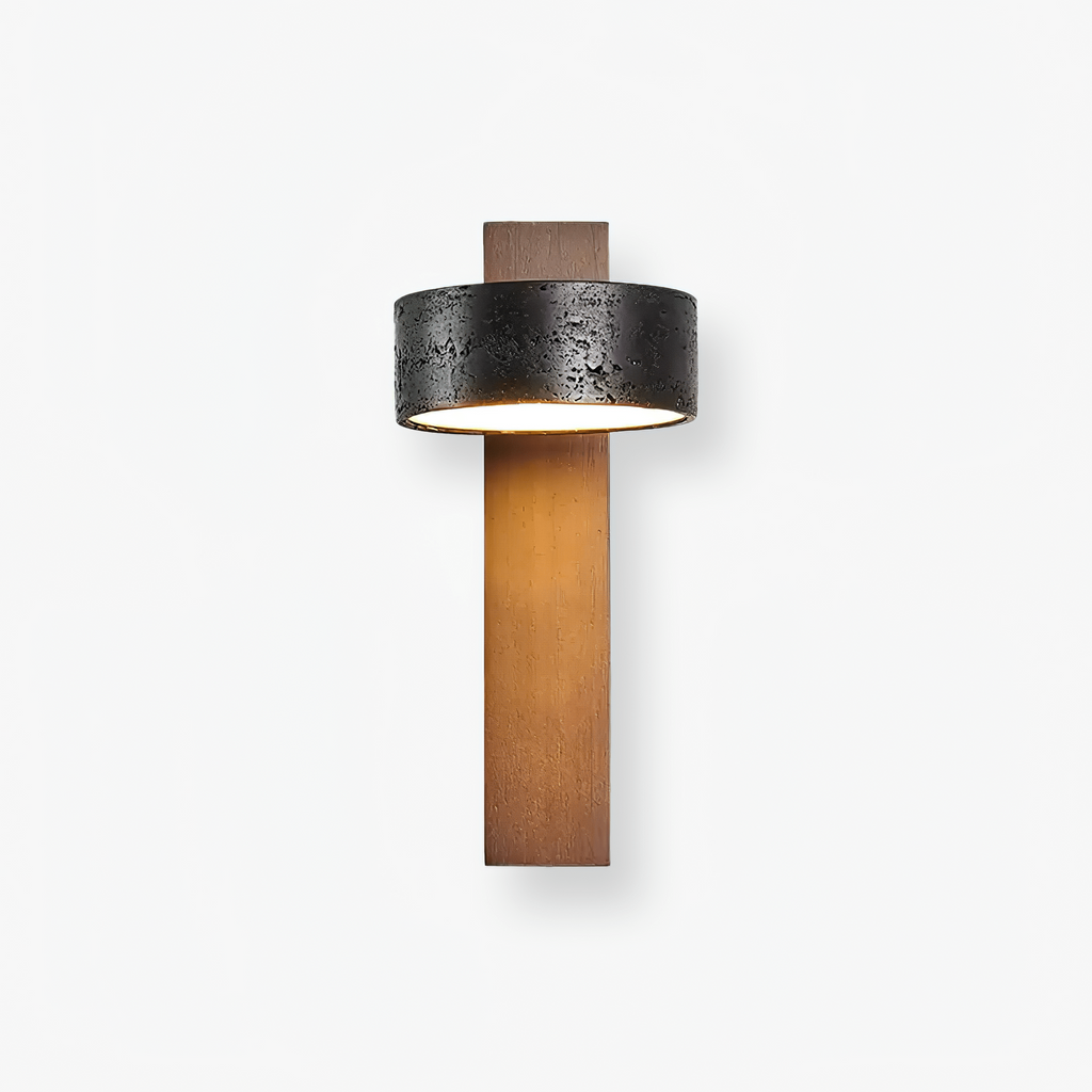 Travertine Walnut LED Sconce
