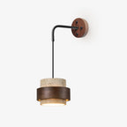 Travertine Wood Hanging Sconce