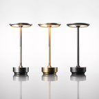 Illuminated Collection of Three Cordless Table Lamps in Various Finishes Studio Shot