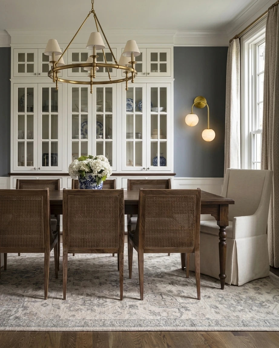 Modern Globe Wall Sconce in Dining Room Setting