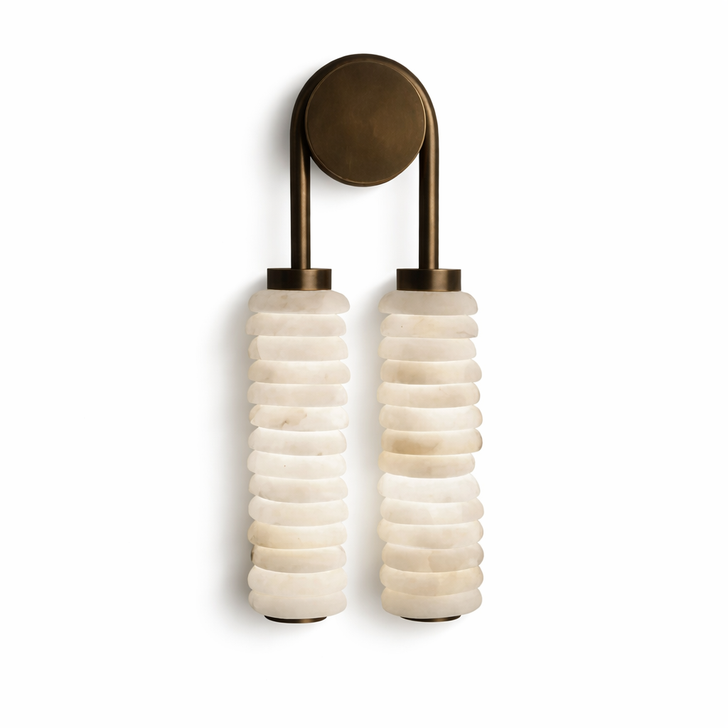 Twin Alabaster Sconce