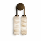 Twin Alabaster Sconce