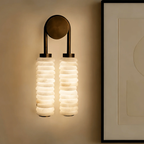 Twin Alabaster Sconce
